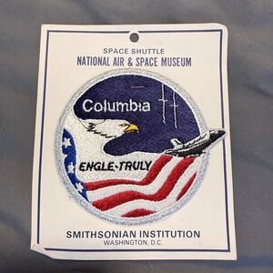 Vintage NASA Columbia Eagle Truly Embroidered Patch Smithsonian Museum Carded